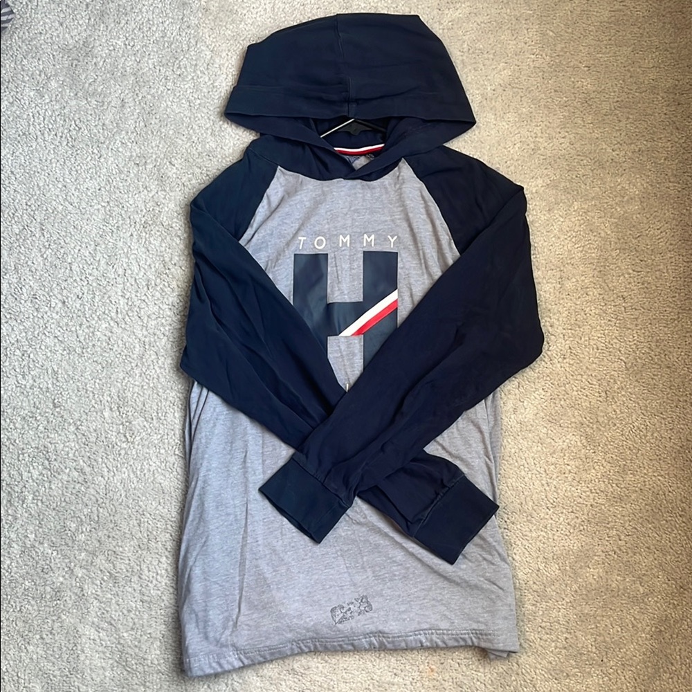 Tommy Hilfiger Kids Navy and Gray Hoodie